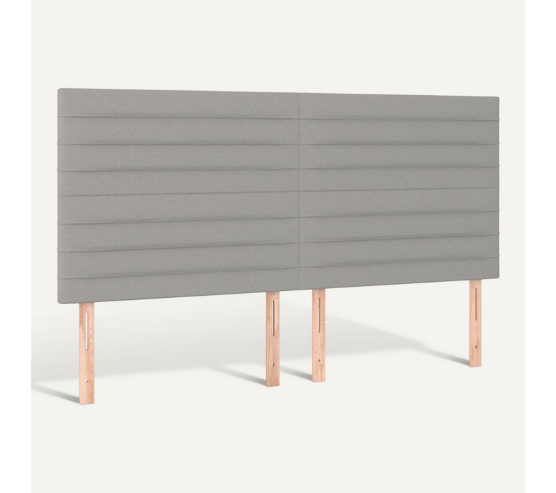 Tête De Lit Gris Clair 160 X 5 X 118/128 Cm Tissu