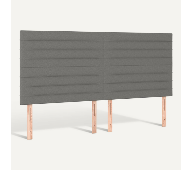 Tête De Lit Gris Foncé 160x5x118/128 Cm Tissu