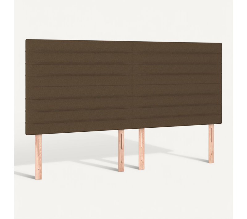Tête De Lit Marron Foncé 160 X 5 X 118/128 Cm Tissu