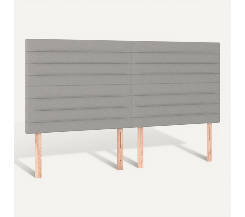 Tête De Lit Gris Clair 180 X 5 X 118/128 Cm Tissu