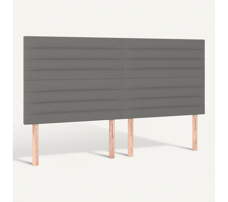 Tête De Lit Gris Foncé 180 X 5 X 118/128 Cm Tissu