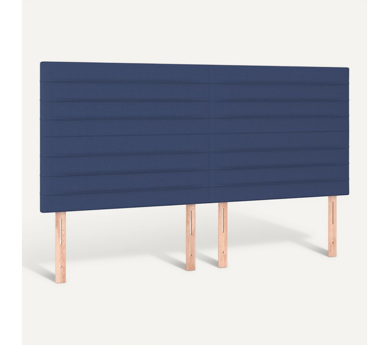 Tête De Lit Bleu 180x5x118/128 Cm Tissu