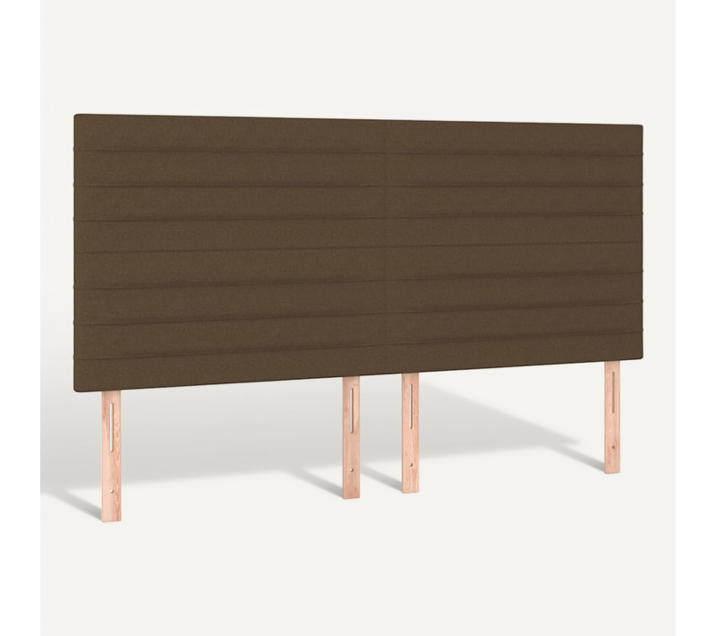 Tête De Lit Marron Foncé 200 X 5 X 118/128 Cm Tissu