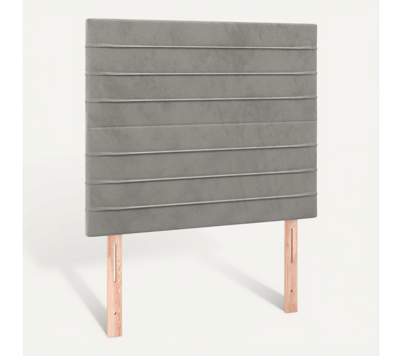 Tête De Lit Gris Clair 100x5x118/128 Cm Velours