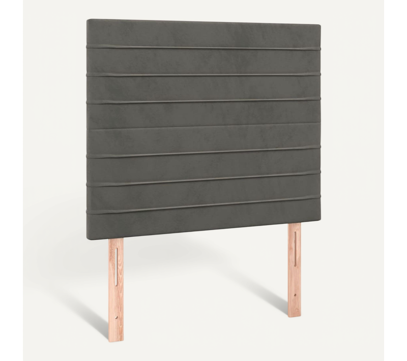 Tête De Lit Gris Foncé 100x5x118/128 Cm Velours