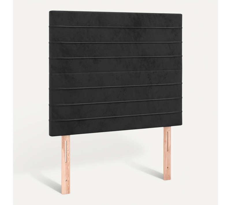 Tête De Lit Noir 100x5x118/128 Cm Velours