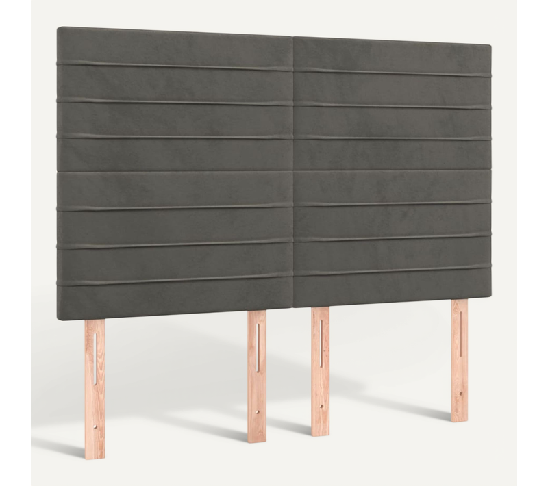 Tête De Lit Gris Foncé 144 X 5 X 118/128 Cm Velours