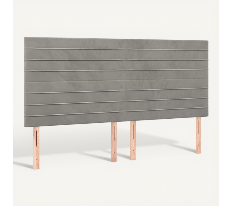 Tête De Lit Gris Clair 180x5x118/128 Cm Velours