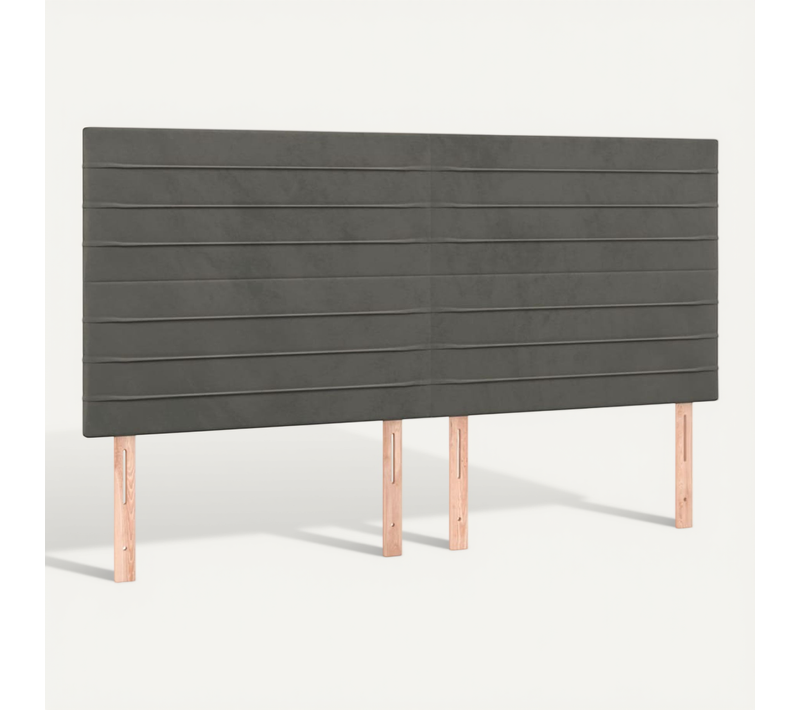 Tête De Lit Gris Foncé 180 X 5 X 118/128 Cm Velours