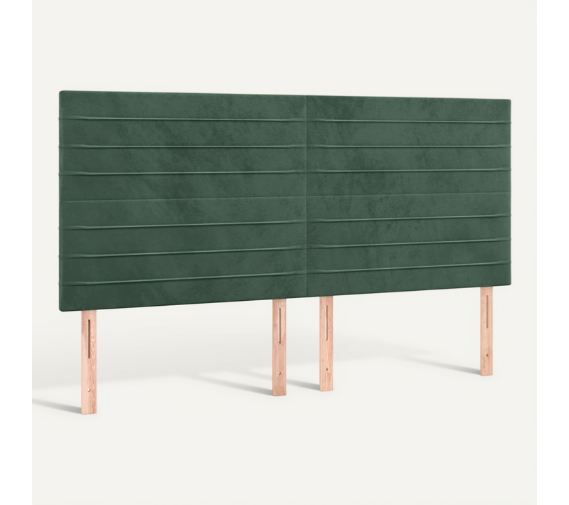 Tête De Lit Vert Foncé 180x5x118/128 Cm Velours