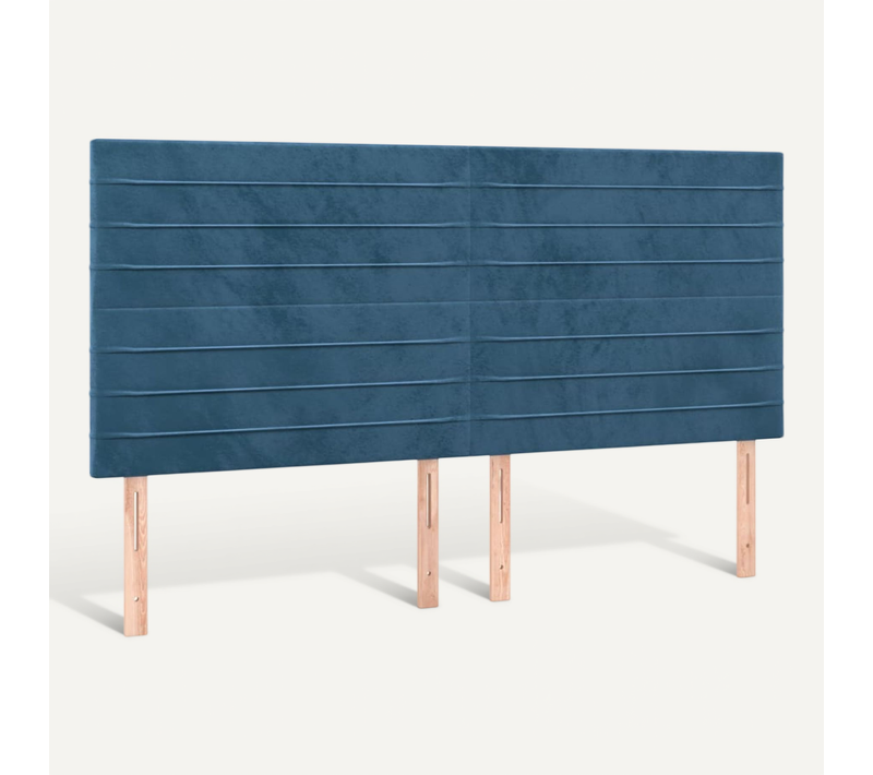 Tête De Lit Bleu Foncé 180 X 5 X 118/128 Cm Velours