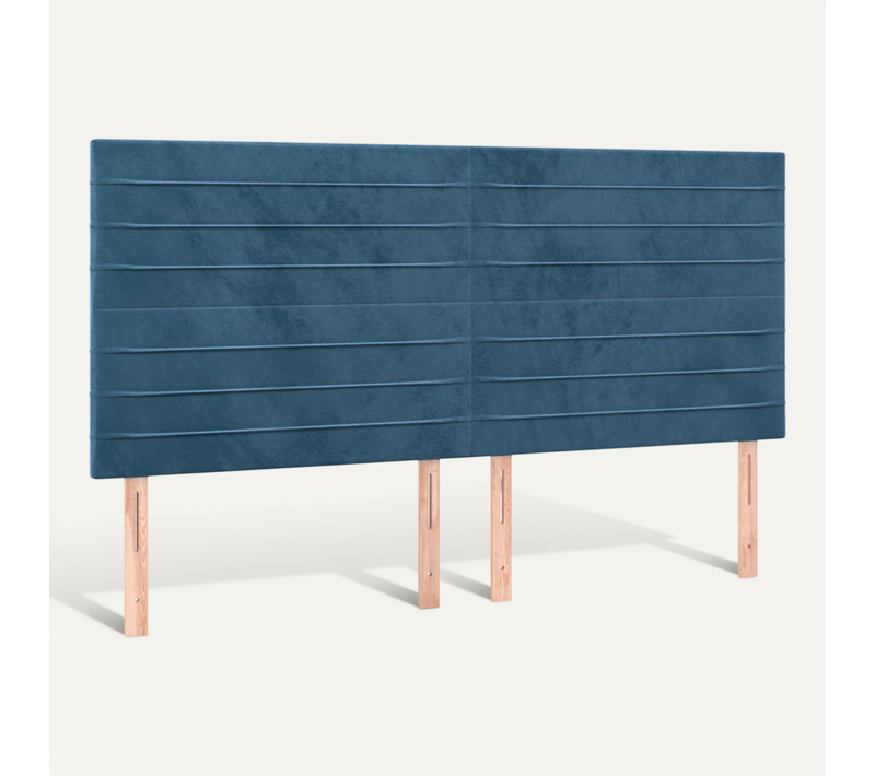 Tête De Lit Bleu Foncé 200 X 5 X 118/128 Cm Velours