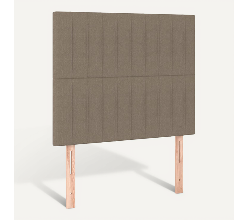 Tête De Lit Taupe 80x5x118/128 Cm Tissu
