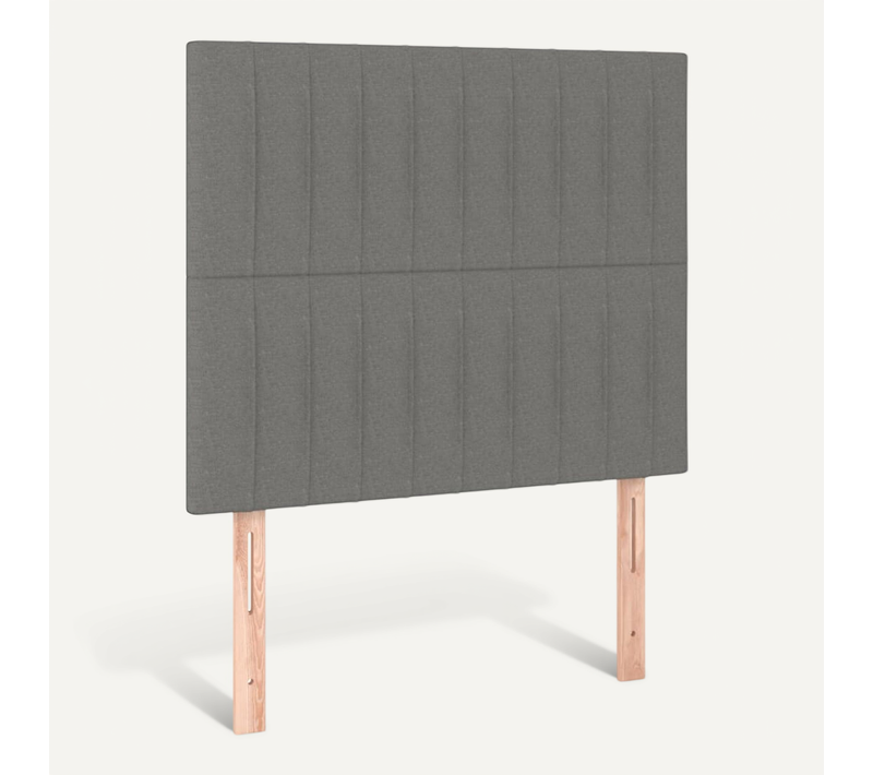 Tête De Lit Gris Foncé 90x5x118/128 Cm Tissu