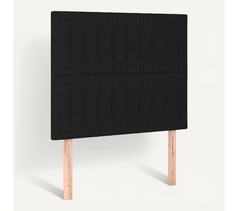Tête De Lit Noir 90x5x118/128 Cm Tissu