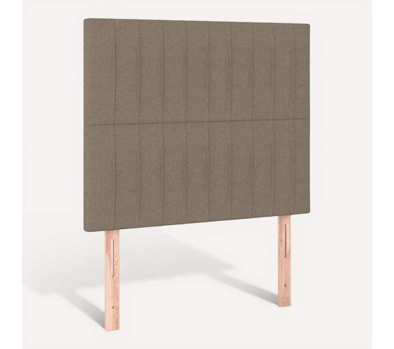 Tête De Lit Taupe 90x5x118/128 Cm Tissu