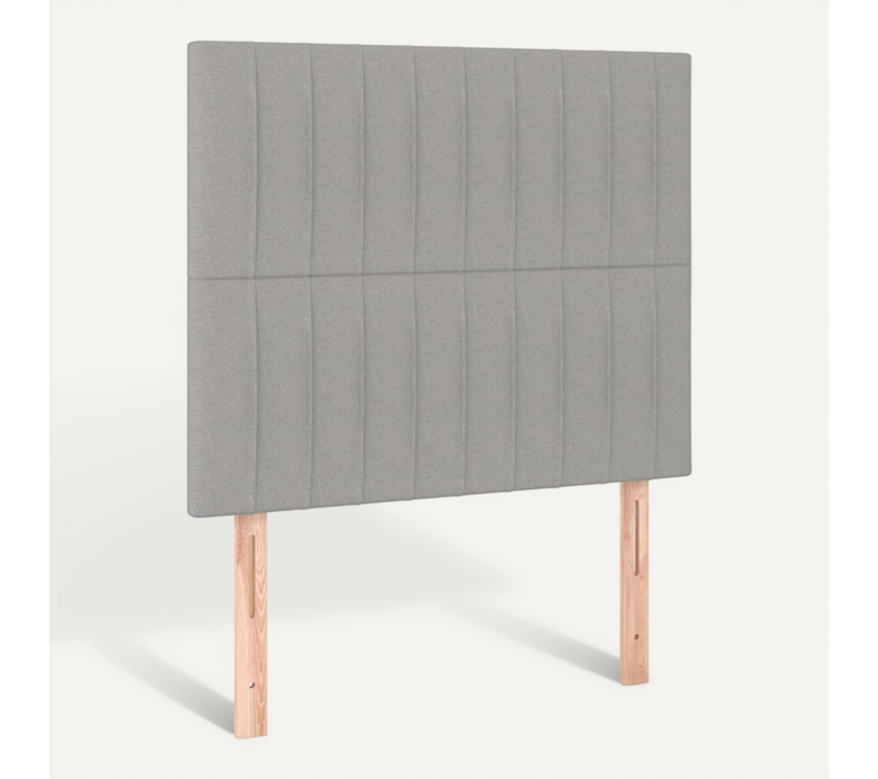 Tête De Lit Gris Clair 100x5x118/128 Cm Tissu