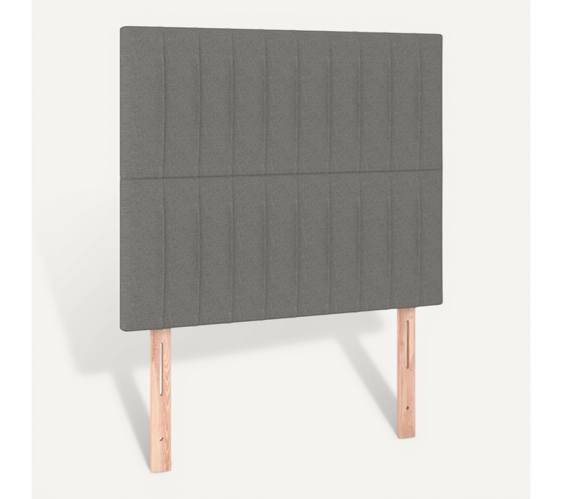 Tête De Lit Gris Foncé 100x5x118/128 Cm Tissu