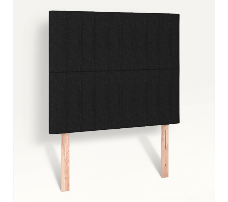 Tête De Lit Noir 100x5x118/128 Cm Tissu