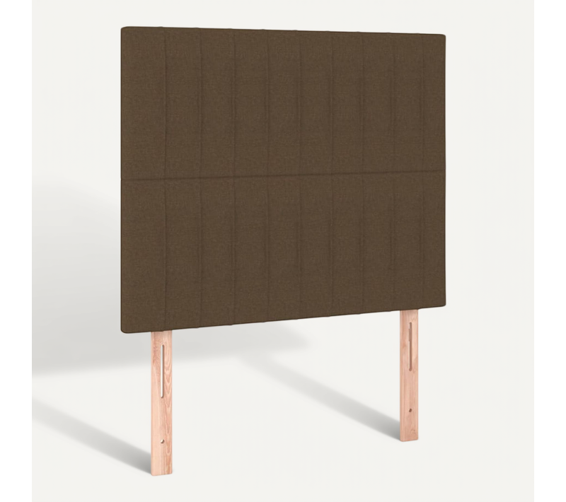 Tête De Lit Marron Foncé 100x5x118/128 Cm Tissu