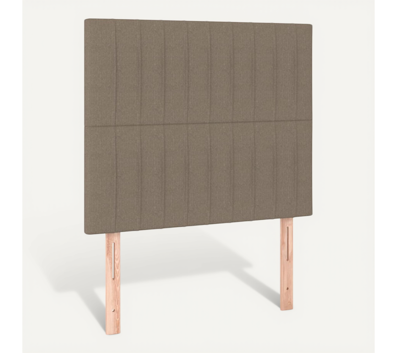 Tête De Lit Taupe 100x5x118/128 Cm Tissu