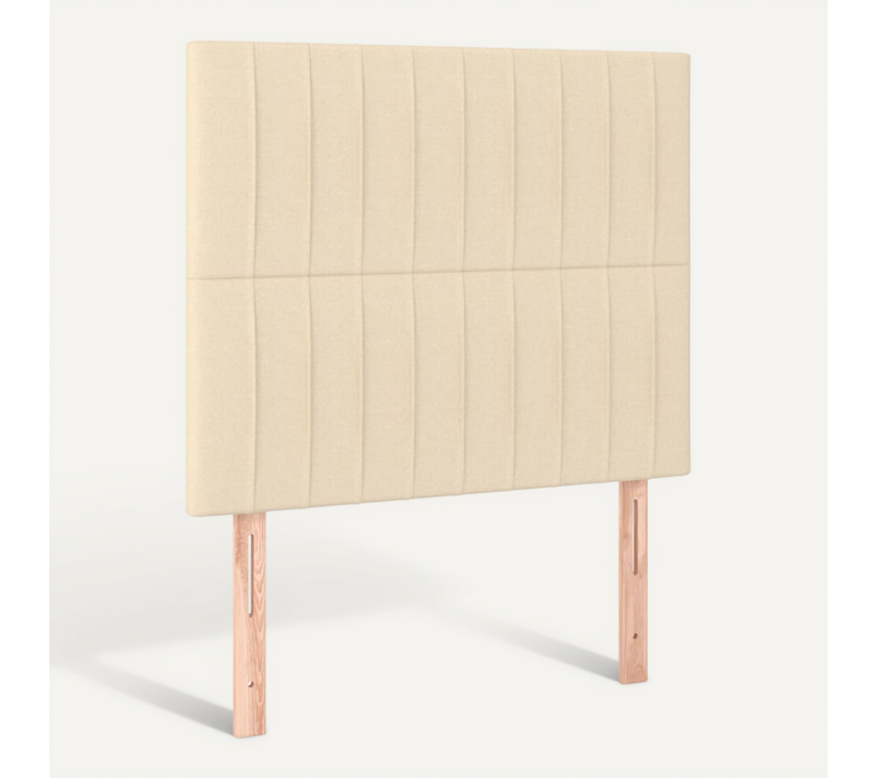 Tête De Lit Crème 100x5x118/128 Cm Tissu