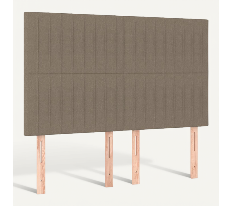 Tête De Lit Taupe 144x5x118/128 Cm Tissu