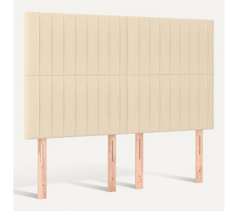 Tête De Lit Crème 144x5x118/128 Cm Tissu