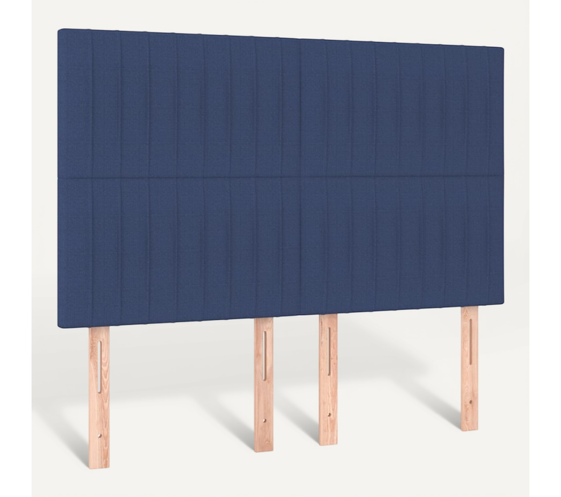 Tête De Lit Bleu 144x5x118/128 Cm Tissu