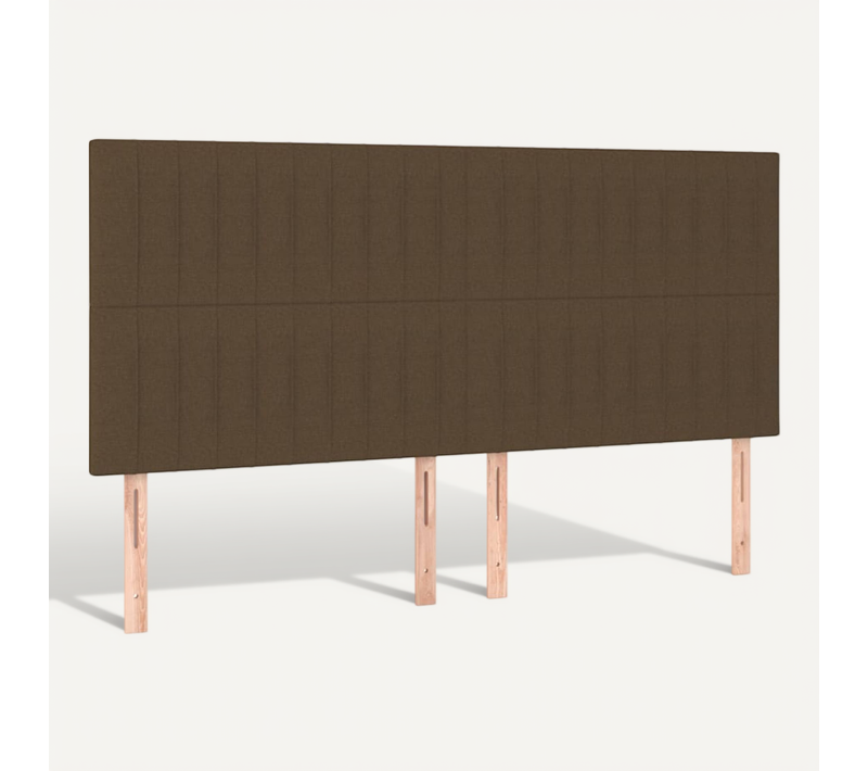 Tête De Lit Marron Foncé 160 X 5 X 118/128 Cm Tissu