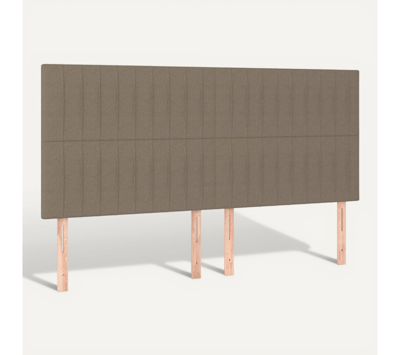 Tête De Lit Taupe 160x5x118/128 Cm Tissu