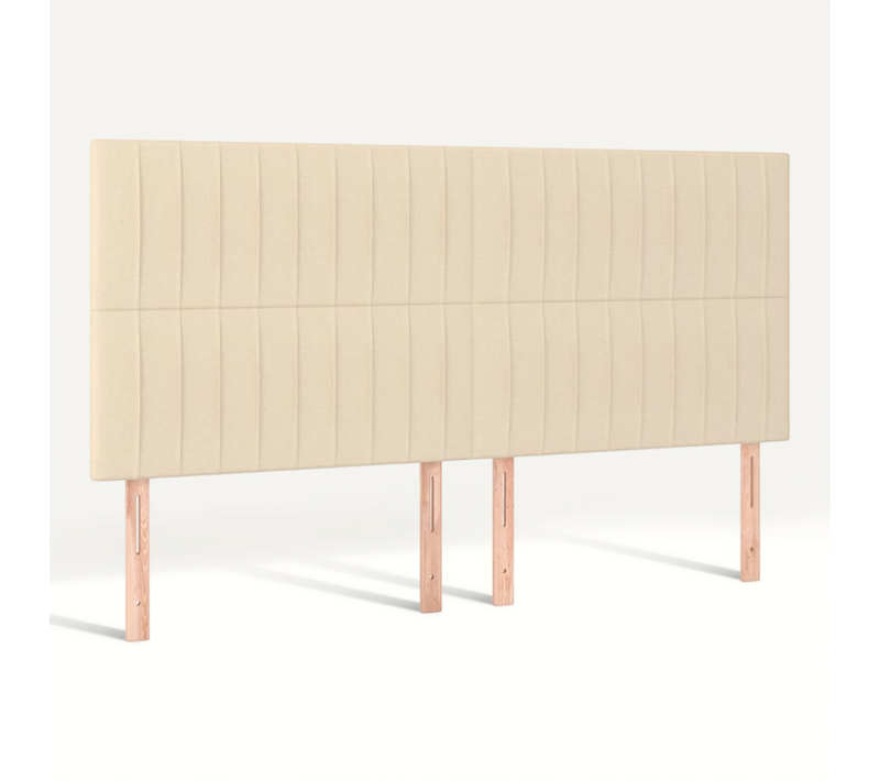 Tête De Lit Crème 160x5x118/128 Cm Tissu