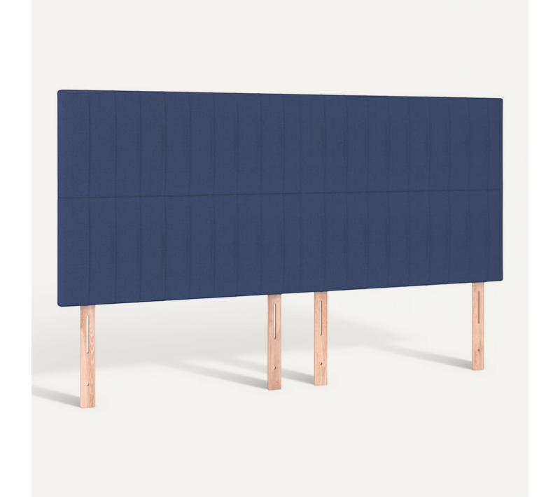 Tête De Lit Bleu 160x5x118/128 Cm Tissu