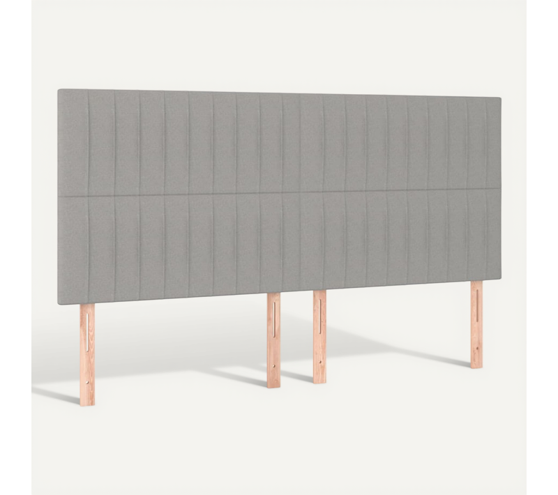 Tête De Lit Gris Clair 180 X 5 X 118/128 Cm Tissu