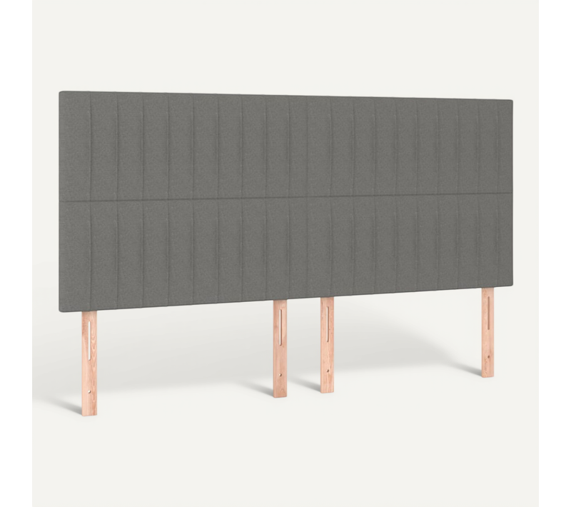 Tête De Lit Gris Foncé 180 X 5 X 118/128 Cm Tissu
