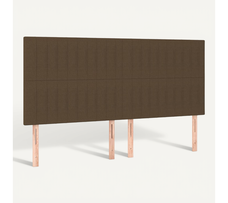 Tête De Lit Marron Foncé 180 X 5 X 118/128 Cm Tissu