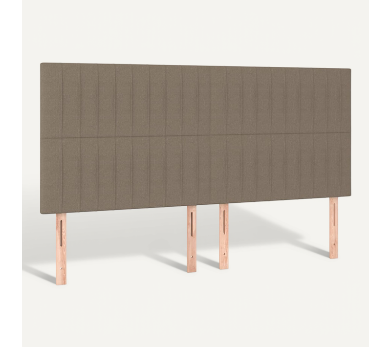 Tête De Lit Taupe 180x5x118/128 Cm Tissu