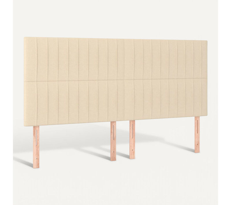 Tête De Lit Crème 180x5x118/128 Cm Tissu