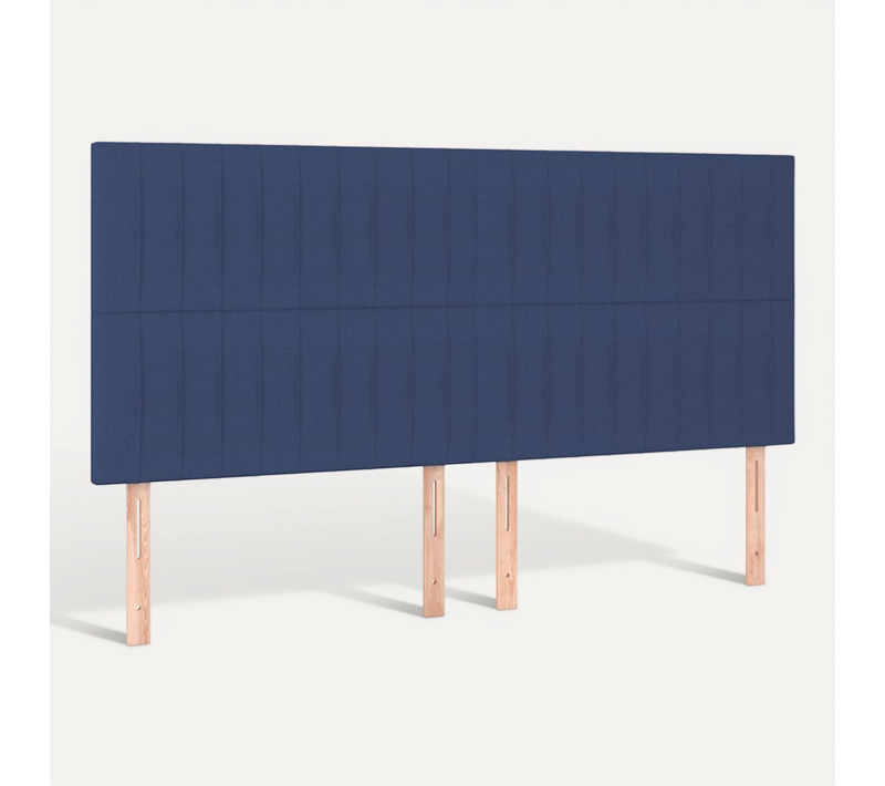 Tête De Lit Bleu 180x5x118/128 Cm Tissu