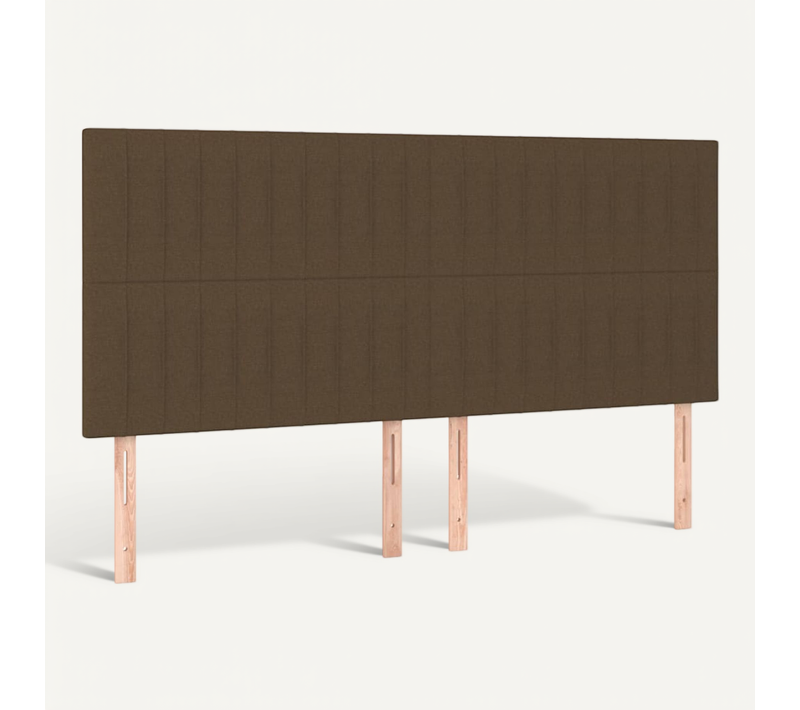 Tête De Lit Marron Foncé 200 X 5 X 118/128 Cm Tissu