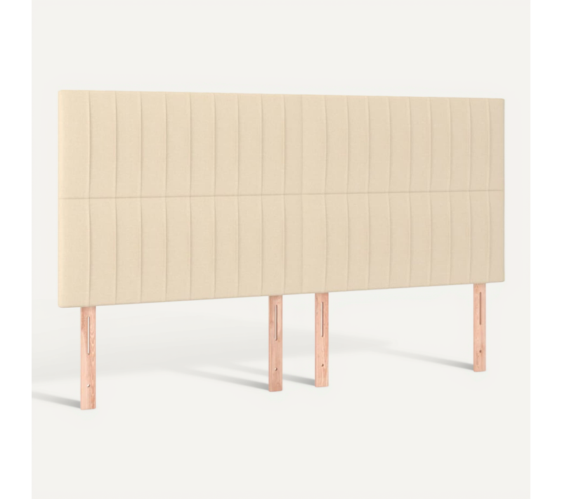 Tête De Lit Crème 200x5x118/128 Cm Tissu