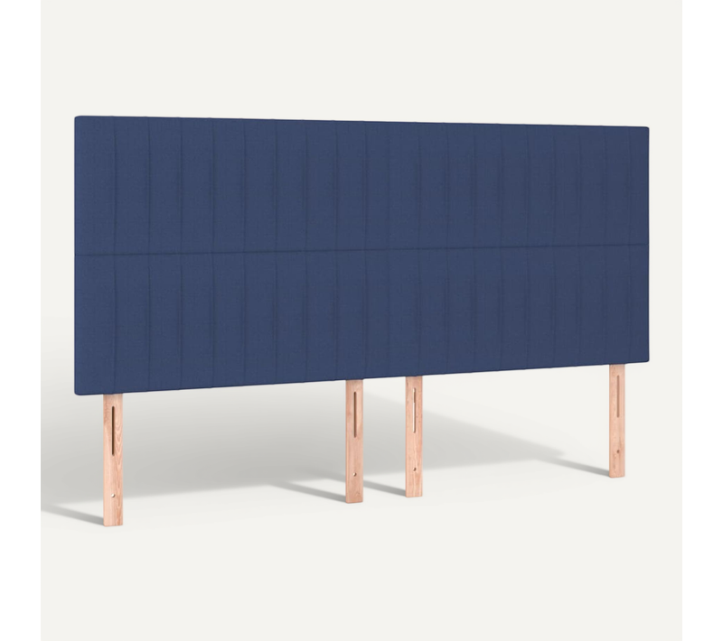 Tête De Lit Bleu 200x5x118/128 Cm Tissu