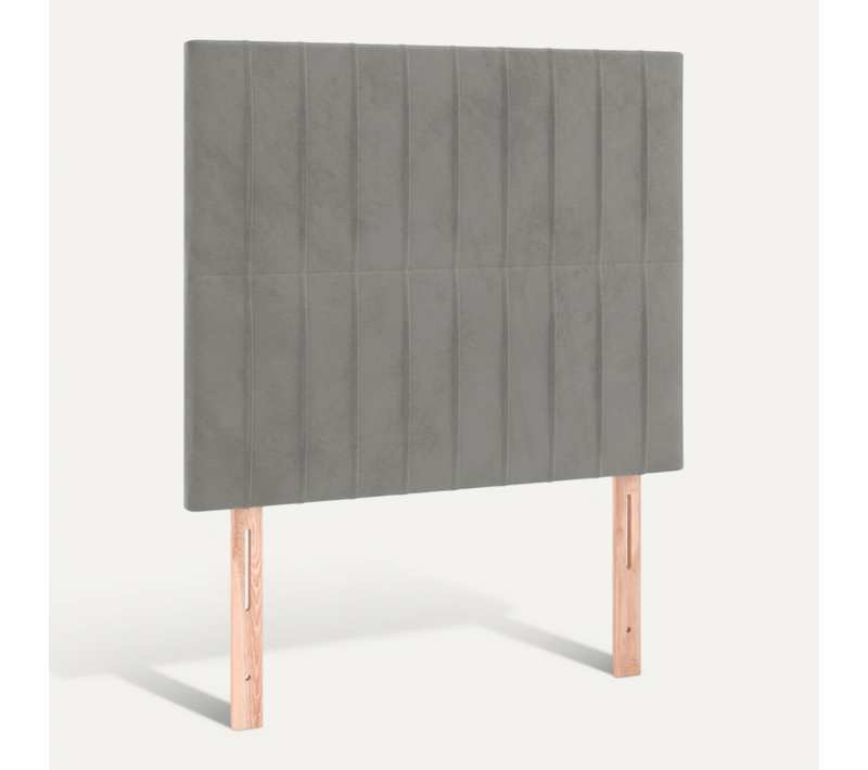 Tête De Lit Gris Clair 100x5x118/128 Cm Velours