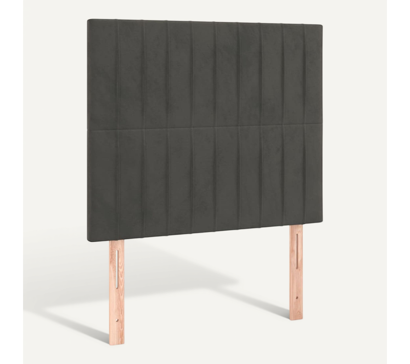 Tête De Lit Gris Foncé 100x5x118/128 Cm Velours