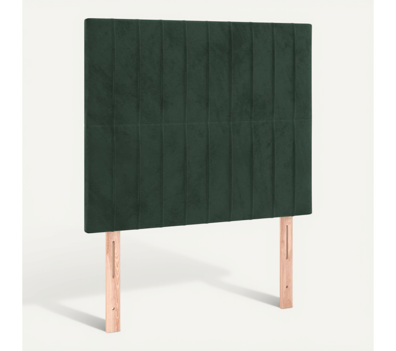 Tête De Lit Vert Foncé 100x5x118/128 Cm Velours
