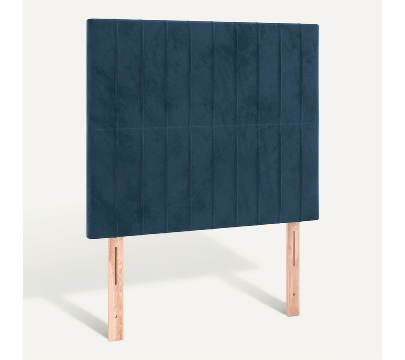 Tête De Lit Bleu Foncé 100x5x118/128 Cm Velours