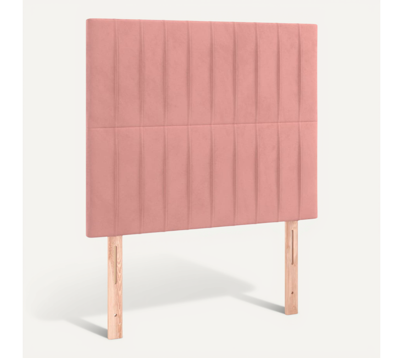 Tête De Lit Rose 100x5x118/128 Cm Velours