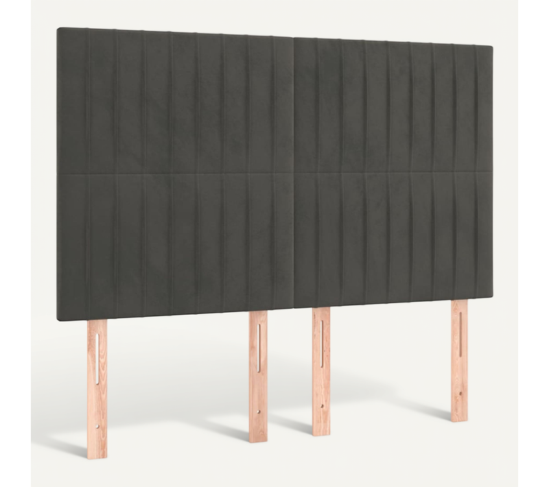 Tête De Lit Gris Foncé 144 X 5 X 118/128 Cm Velours