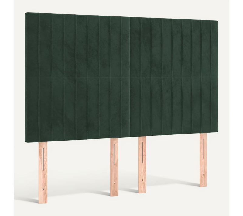 Tête De Lit Vert Foncé 144 X 5 X 118/128 Cm Velours