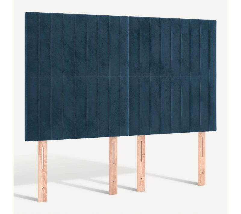 Tête De Lit Bleu Foncé 144 X 5 X 118/128 Cm Velours